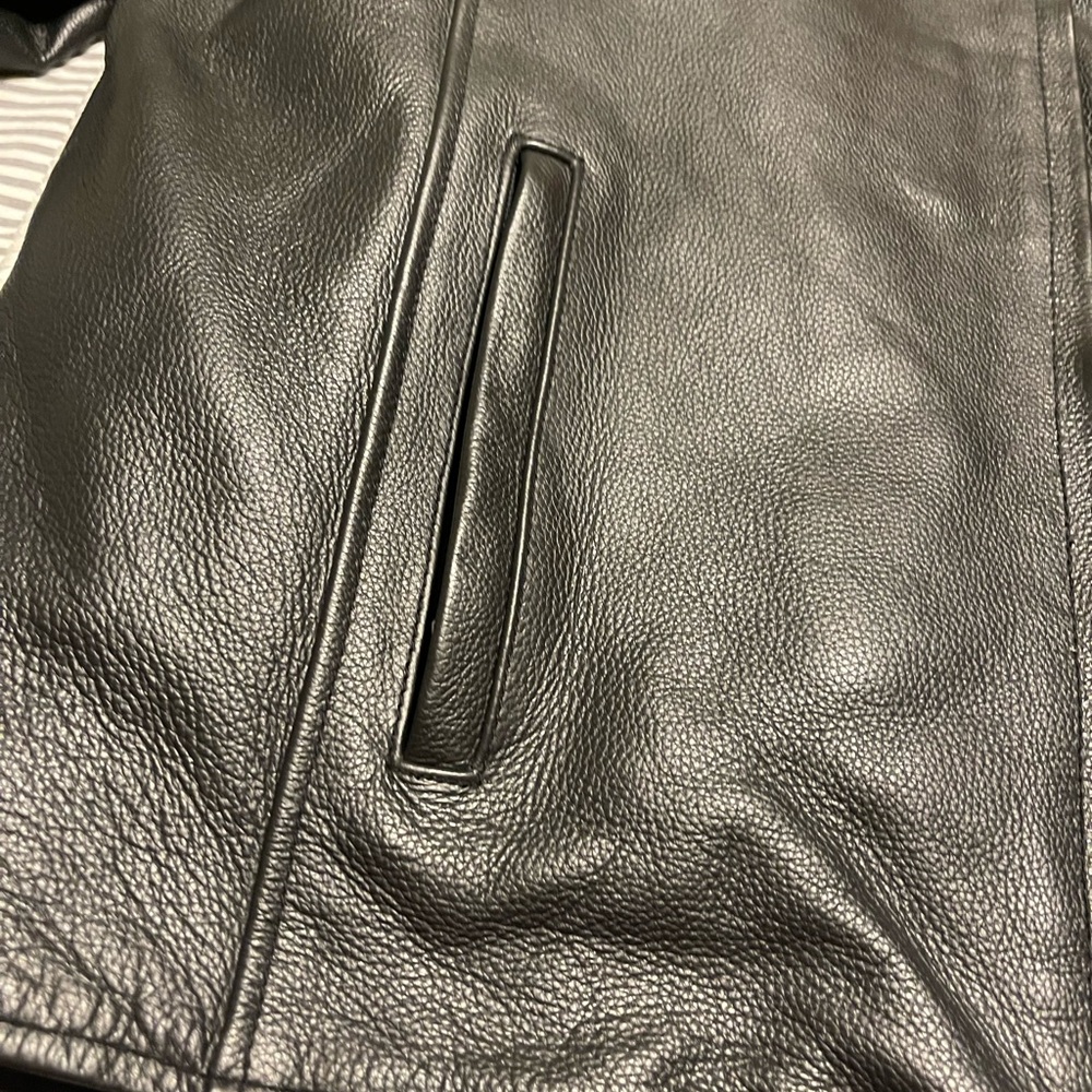 ZIR LEATHER MOTORCYCLE JACKET 3X - Picture 4 of 12